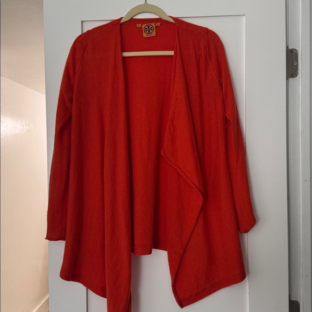Tory Burch Vibrant orange cashmere Cardigan
